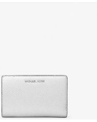 Michael Kors - Empire Medium Metallic Pebbled Leather Wallet - Lyst