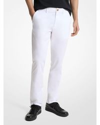 Michael Kors - Mk Slim-Fit Cotton Blend Chino Trousers - Lyst