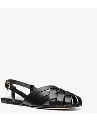 MICHAEL Michael Kors - Mk Irene Woven Leather Slingback Sandal - Lyst