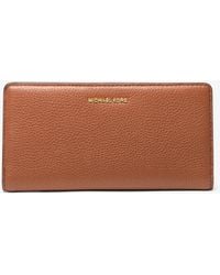 Michael Kors - Mk Bryant Large Pebbled Leather Snap-Front Wallet - Lyst