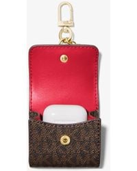 Michael Kors Saffiano Leather Clip Case For Apple Airpods® in 