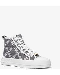 MICHAEL Michael Kors - Evy Empire Logo Jacquard High-top Sneaker - Lyst