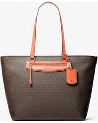 MICHAEL Michael Kors - Mk Jet Set Travel Extra-Large Signature Logo Tote Bag - Lyst