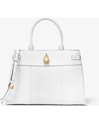 michael kors blake pebbled leather large black satchels