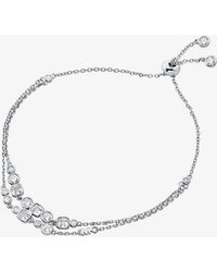 Michael Kors - Mk Bracelet À Glissière Avec Pierres Serties En Sterling Plaqué En Métal Précieux - Lyst