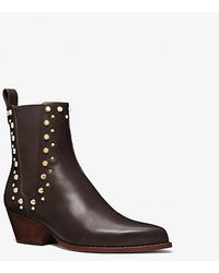 MICHAEL Michael Kors - Mk Kinlee Astor Studded Leather Ankle Boot - Lyst