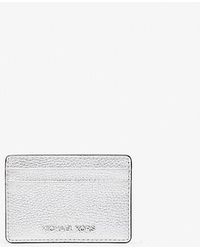 Michael Kors - Jet Set Small Metallic Leather Card Case - Lyst