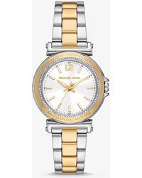 Michael Kors - Mk Orologio Maren Mini Bicolore Con Pavé - Lyst