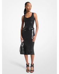 MICHAEL Michael Kors - Mk Robe Mi-Longue Cloutée En Mélange De Viscose - Lyst