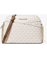 Michael Kors Outlet - Mk Borsa A Tracolla Media Jet Set Travel Bombata Con Logo - Lyst