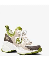 MICHAEL Michael Kors - Mk Zuma Mixed-Media Trainer - Lyst