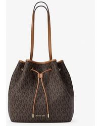 Michael Kors - Avery Medium Signature Logo Bucket Tote Bag - Lyst