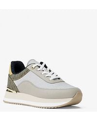 Michael Kors - Hattie Mixed-Media Trainer - Lyst