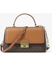 MICHAEL Michael Kors - Mk Tribeca Extra-Small Signature Logo Satchel - Lyst