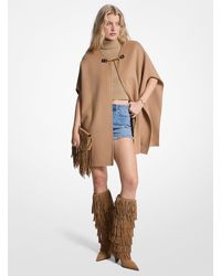 MICHAEL Michael Kors - Mk Cape En Laine Mélangée Double Face - Lyst
