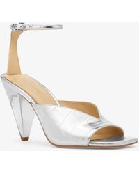 MICHAEL Michael Kors - Mk Electra Metallic Crocodile Embossed Leather Sandal - Lyst