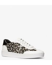 Michael Kors - Scotty Leopard Print Calf Hair Sneaker - Lyst