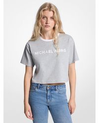 MICHAEL Michael Kors - Mkcamiseta De Algodón Con Aplique - Lyst