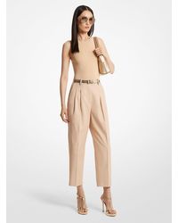 MICHAEL Michael Kors - Mk Pantalon Court En Mélange De Coton Sergé - Lyst