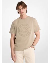 Michael Kors - Mk Logo Charm Cotton Jersey T-Shirt - Lyst