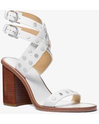 MICHAEL Michael Kors - Mk Sandale Irene En Cuir Clouté À Talon Épais - Lyst
