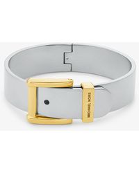Michael Kors - Gold-tone Or Silver-tone Colby Buckle Bangle Bracelet - Lyst
