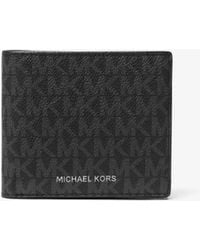 Michael Kors - Hudson Signature Logo Billfold Wallet - Lyst