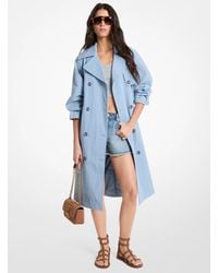 MICHAEL Michael Kors - Mk Oversized Washed Cotton And Nylon Trench Coat - Lyst