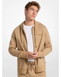 Michael Kors - Tufted Logo Full Zip Hoodie - Lyst