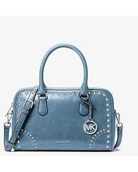 Michael Kors - Thompson Medium Distressed Studded Satchel - Lyst