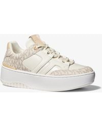 MICHAEL Michael Kors - Mk Ryder Mixed-Media Platform Trainers - Lyst