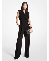 Michael Kors - Crepe Double-breasted Jumpsuit - Lyst