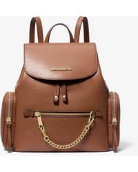 Michael Kors Outlet - Mk Jet Set Medium Pebbled Leather Backpack - Lyst