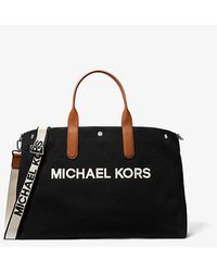 Michael Kors - Mk Brooklyn Oversized Cotton Canvas Tote Bag - Lyst