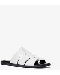 Michael Kors - Indy Leather Slide Sandal - Lyst