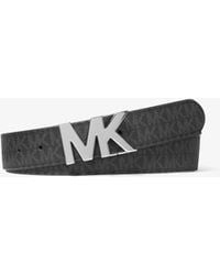 Michael Kors - Michael Kors Reversible Logo Buckle Belt - Lyst