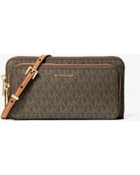 MICHAEL Michael Kors - Jet Set Large Signature Logo Convertible Crossbody Bag - Lyst