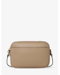 Michael Kors - Jet Set Large Pebbled Leather Camera Crossbody Bag - Lyst
