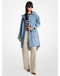 Michael Kors - Mk Hooded Denim Parka - Lyst