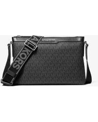 Michael Kors - Hudson Signature Logo Messenger Bag - Lyst
