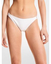 Michael Kors - Textured Stretch Bikini Bottom - Lyst