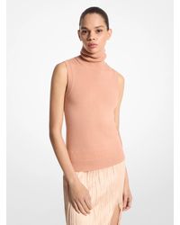 Michael Kors - Cashmere Turtleneck Tank - Lyst