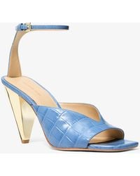 MICHAEL Michael Kors - Mk Sandale Electra En Cuir Effet Crocodile En Relief - Lyst