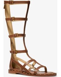 Michael Kors - Mk Noa Studded Leather Gladiator Sandal - Lyst