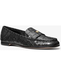 MICHAEL Michael Kors - Mk Jennings Crocodile Embossed Leather Loafer - Lyst