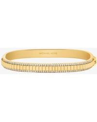 Michael Kors - Pavé-Tone Brass Bracelet - Lyst
