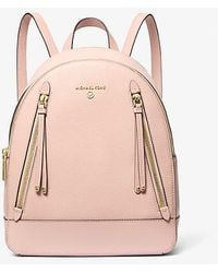 Michael Kors - Mk Brooklyn Medium Pebbled Leather Backpack - Lyst