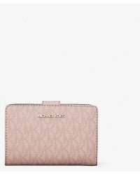 Michael Kors - Jet Set Medium Signature Logo Bi-Fold Wallet - Lyst