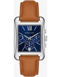 Michael Kors - Monroe-Tone And Leather Watch - Lyst