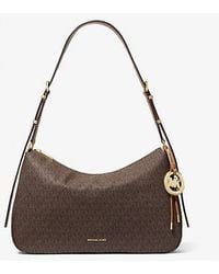 Michael Kors - Mk Nolita Medium Signature Logo Shoulder Bag - Lyst